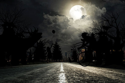 Nacht Dunkelheit Straße Angst