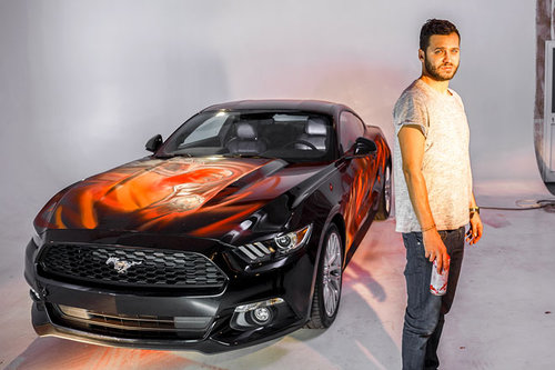 Ford Mustang als Comic-Strip auf Rädern