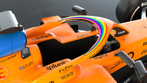 Formel 1 startet #WeRaceAsOne-Kampagne So könnte das Regenbogen-Logo auf den Autos platziert werden