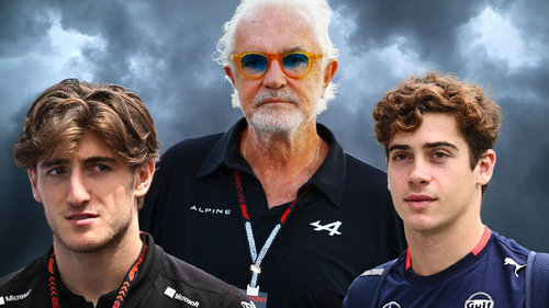 Doohan auf Ersatzbank Jack Doohan, Flavio Briatore und Franco Colapinto (Fotomontage)