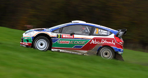 Rallye-WM: Interview Hirvonen, Lehtinen, Ford Fiesta RS WRC, Wales Rally GB 2011