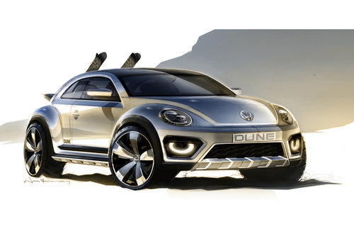 VW mit Studie Beetle Dune in Detroit 