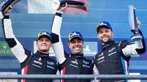 Mick Schumacher Mick Schumacher auf dem Podium der 6 Stunden von Spa 2025