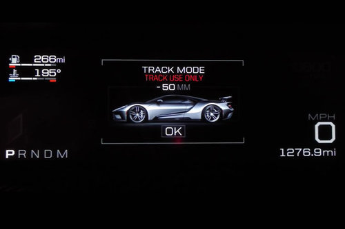Adaptives Digital-Display im Ford GT Ford GT Display digital 2017