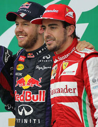  Sebastian Vettel, Fernando Alonso, Interlagos 2013