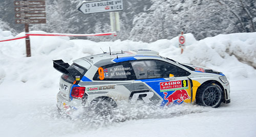 WRC: Rallye Monte-Carlo Andreas Mikkelsen, Mikko Markkula, VW Polo WRC, Rallye Monte-Carlo 2014