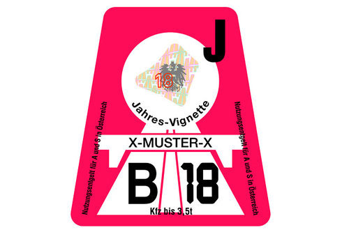 Digitale Vignette bis 14. Jänner kaufen Vignette Autobahn Asfinag Österreich 2018