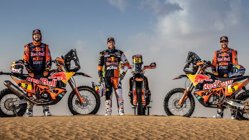 KTM will den Dakar-Thron zurückerobern: Drei Sieganwärter in Saudi-Arabien von links nach rechts: Toby Price, Matthias Walkner und Sam Sunderland