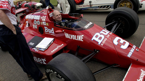 Adrian Newey: "Wie IndyCar aus den 90ern!" Adrian Newey in einem IndyCar (March 86C) beim Festival of Speed in Goodwood