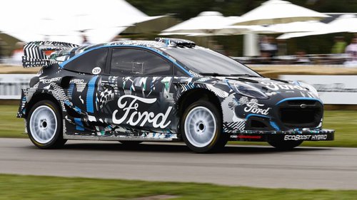 WRC 2022: Drei Ford Puma am Start Ford Puma WRC beim Goodwood Festival of Speed 2021