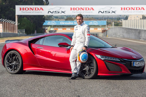 Fernando Alonso testet Honda NSX in Estoril 