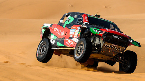 Rallye Dakar: Überschlag  Al-Rajhi Yazeed Al-Rajhi und Timo Gottschalk: In Führung liegend in der Wüste ausgehebelt