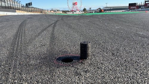 Suzuka verkauft Asphalt Asphalt-Probe im Bereich der Schikane auf dem Suzuka International Racing Course