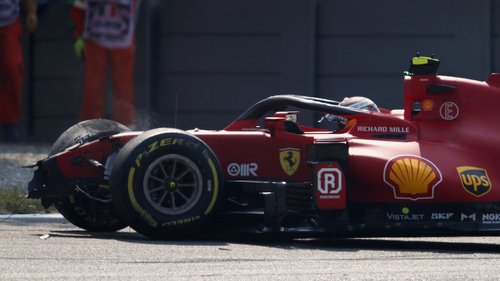 Carlos Sainz: Drei Unfälle an vier Wochenenden Carlos Sainz nach seinem Unfall im zweiten Freien Training zum Grand Prix von Italien