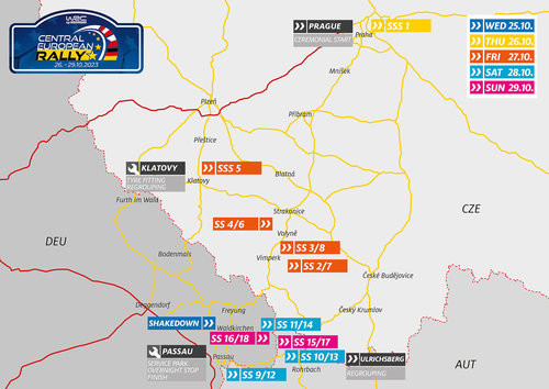 WRC Central European Rallye 2023: Die Strecken stehen fest 