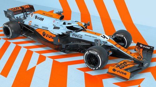 F1 Monaco 2021: McLaren in klassischen Gulf-Farben Gulf-Lackierung von McLaren für den Grand Prix von Monaco 2021