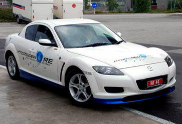 Hydrogen-Mazda fährt in Norwegen 