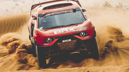Schwerer Feuerunfall beim Test: Loeb-Team zieht von Rallye zurück Sebastien Loeb im Prodrive Hunter T1 bei der Rallye Dakar 2021