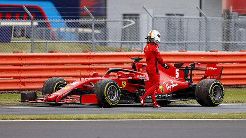 F1 Silverstone 2020: Hamilton dominiert bei Vettel-Motorschaden Sebastian Vettel musste sein Auto kurz vor Ende der Session abstellen
