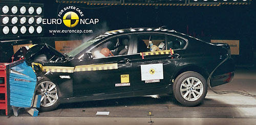 NCAP-Crash: 5er BMW, Alfa Romeo Giulietta & Mazda CX-7 
