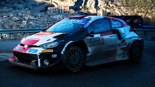 WRC Rallye Monte-Carlo 2022: Ogier wieder in Führung! Sebastien Ogier im Toyota GR Yaris Rally1 bei der Rallye Monte-Carlo 2022