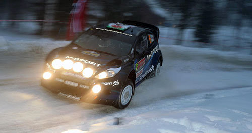 WRC: Schweden-Rallye Elfyn Evans, Daniel Barrit (GB), M-Sport Ford Fiesta WRC, Schweden, WRC 2014
