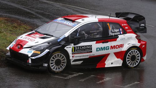 WRC Rallye Monte Carlo 2021 Sebastien Ogier legte am Freitagmorgen das Tempo vor