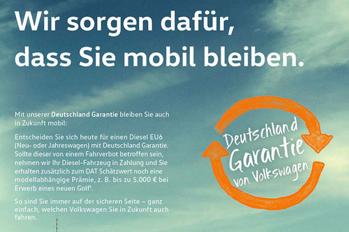 Diesel-Fahrverbote: VW gibt Umtausch-Garantie 