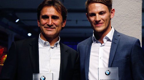 "Riesiger Schock" Idol Alessandro Zanardi und Marco Wittmann 2016 bei einer BMW-Ehrung