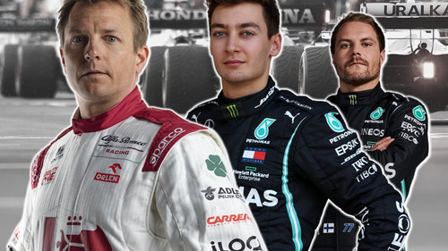 F1-Fahrer 2022: So viel wissen wir schon! Blick auf 2022: Kimi Räikkönen, George Russell und Valtteri Bottas (Fotomontage)