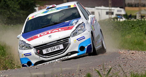 ERC: Ypern-Rallye Stephane Lefebvre, Thomas Dubois, Peugeot 208 R2, Ypres Rally 2014