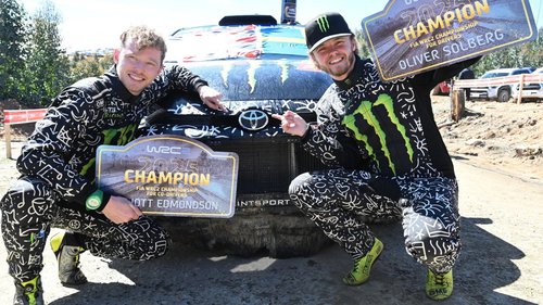 WRC2-Champion Oliver Solberg Elliott Edmondson und Oliver Solberg sind die WRC2-Champions des Jahres 2025