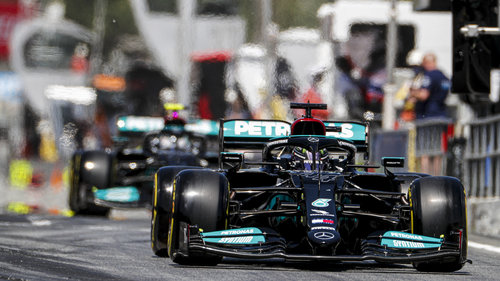 F1-Qualifying Barcelona 2021 Lewis Hamilton hat in Barcelona die 100. Pole seiner Karriere erobert