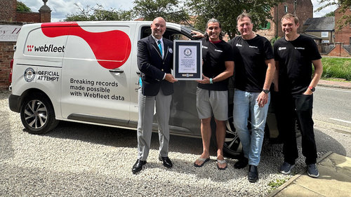 Webfleet stellt neuen E-Transporter-Reichweitenrekord auf 