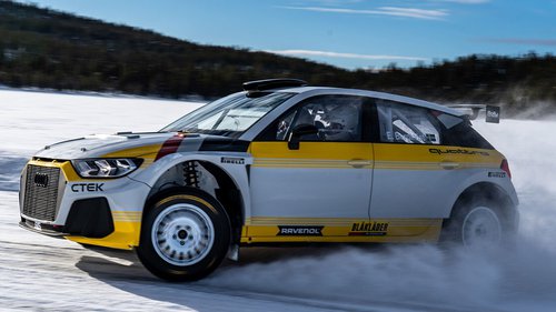 Audi quattro feiert Rallye-Comback Der Audi A1 quattro bei Tests auf Schnee und Eis