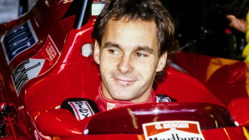Wie im Film Der junge Gerhard Berger als Ferrari-Fahrer am Ende der 1980er-Jahre