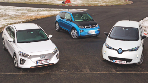 Hyundai Ioniq Elektro im Test gegen BMW i3 94Ah und Renault Zoe Q90 