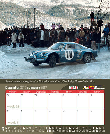 RALLYE | McKlein WRC-Kalender 2017 | 2016 McKlein WRC Kalender 2017