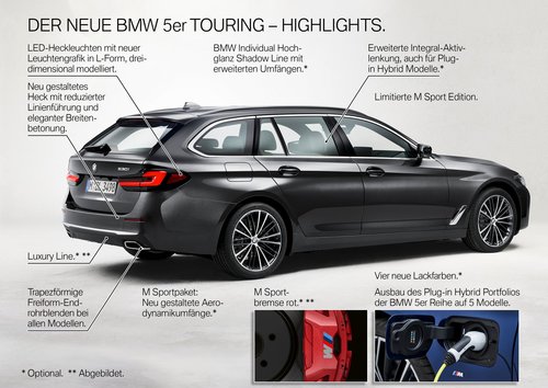 BMW stellt der 5er Facelift vor 