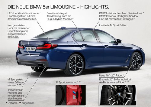 BMW stellt der 5er Facelift vor 