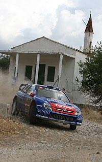 Sébastien Loeb gewann die letzte Zypern-Rallye 2006. 