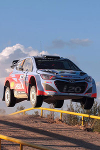  Chris Atkinson, Hyundai i20 WRC, Mexiko-Rallye 2014
